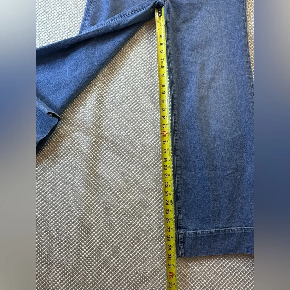 J. Crew 96 Low Rise Denim Trouser Wide Leg Jean Size 31
